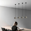 Axyaa Terrazzo LED Cement Horn Chandelier & Bedside Lamp Set