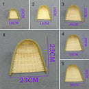 Axyaa Bamboo Weave Bread Basket Storage Tray Set