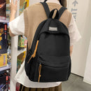 Axyaa Waterproof Nylon Teen Backpack, Black Fashion Schoolbag for Girls and Women.
