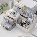 Axyaa Desktop Cosmetic and Stationary Organizer with Drawers and Pen Holder