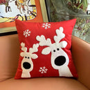 Axyaa Christmas Theme Embroidered Pillow Cushion Cover