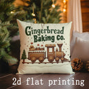 Axyaa Gingerbread Baking Pillow Covers - Festive Home Decor for Sofa, Bedroom, Car