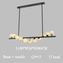 Axyaa Spanish Marble Chandelier Brass Black Finish Dimmable Ceilings Lustre