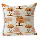 Axyaa Autumn Print Style Thanksgiving Pillow Case - Decorative Plant Cushion Cover