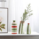 Axyaa Colorful Stripes Ceramic Vase for Modern Floral Arrangement