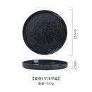 Axyaa 9-inch Ceramic Flat Bottom Plate for Restaurant and Home Use