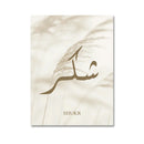 Axyaa Moroccan Mosque Landscape Art Poster Prints for Home Decor