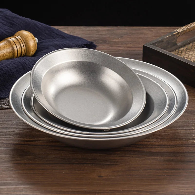 Axyaa Stainless Steel Spaghetti Plate & Fruit Salad Bowl - Kitchen Tools