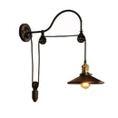 Axyaa Loft Wall Lamp: Adjustable Iron Pulley Light, Industrial Style for Home, Restaurant, Cafe