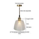 Axyaa Antique Gold Brass Glass LED Pendant Light Modern Nordic Luxury Pendant Lamp