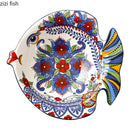 Axyaa Fish-Shaped Ceramic Bowl for Fruit Salad, Soup, Dessert, Snacks, Noodles - Restaurant Tableware