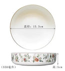 Axyaa Steamed Egg Bowls Kitchen Tableware 550ml Deep Salad Plate Microwave Safe