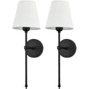 Axya Modern LED Wall Sconce with Cloth Lampshade for Bathroom Bedroom Corridor Stairs