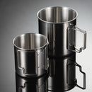 Axyaa Stainless Steel Outdoor Water Cup with Folding Handle