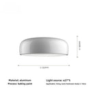 Axyaa Round Aluminum Ceiling Lamp for Bedroom Kitchen Living Room LED White Black
