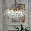 Axyaa Crystal LED Pendant Chandelier for Bedroom Dining Living Room