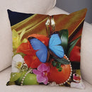Axyaa Butterfly Flower Pillow Cover 45*45cm for Home Sofa Decor