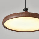 Axyaa Modern Walnut LED Chandelier for Dining Bedroom Kitchen Home Decor