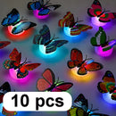 3D LED Butterfly Sticker Night Light Set for Home Decor by Axyaa