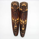 Axyaa Thai Wooden Wall Art Carving for Creative Living Room Decor & Entryway Ornament.