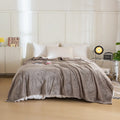 Axyaa Pineapple Plaid Fleece Sofa Blanket for Office, Travel, and Home