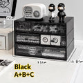 Axyaa Acrylic Stackable Drawer Organizer for Office School Desktop Storage.
