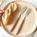 Axyaa Stainless Steel Butter Knife with Wooden Handle - Kitchen Baking Tools