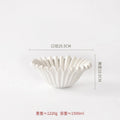 Axyaa Wave Edge Ceramic Fruit Plate Snack Bowl Set