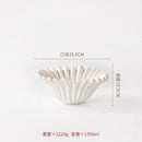 Axyaa Wave Edge Ceramic Fruit Plate Snack Bowl Set