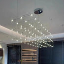 Axyaa Luxury Stainless Steel Crystal Chandelier for Living Room and Dining Room
