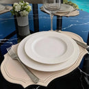 Axyaa Oval Faux Leather Placemats Set for Kitchen Outdoor Indoor Party Table Decor