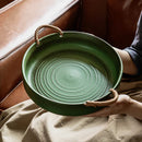 Axyaa Coarse Pottery Double Ear Plate for Crayfish with High Aesthetic Value