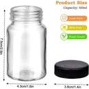 Axyaa 2oz Glass Shot Bottles with Caps for Whiskey, juices, samples & tonic