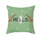 Axyaa Giraffe Pattern Summer Pillowcase for Home Decor - Plant Inspired