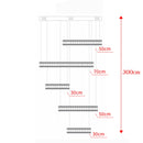 Axyaa Crystal Stair Chandelier - Modern LED Ceiling Hanging Light