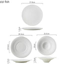 Axyaa Striped Ceramic Plate Set for Molecular Cuisine and Restaurant Tableware