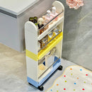 Axyaa Slim Storage Cart Rolling Rack for Laundry, Bathroom & Kitchen