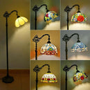 Axyaa Tiffany Stained Glass Floor Lamp - Retro American Design