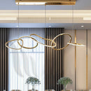 Axyaa Modern Minimalist Chrome LED Pendant Light for Dining Room and Kitchen Island