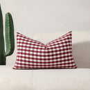 Axyaa Striped Cushion Cover 45x45cm - Hawthorn Red Ivory Polyester Pillow Cover