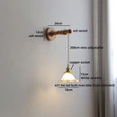 Axyaa Nordic LED Wall Lamp with Flower Shade & Switch, White Ceramic Glass Interior Decor