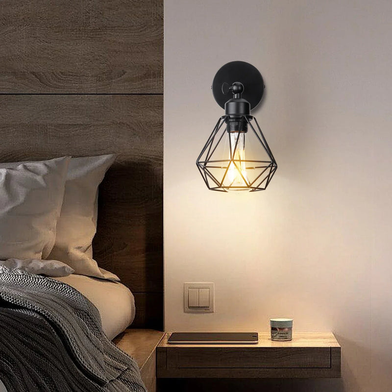 Axya Iron Cage LED Wall Light: Modern Home Decor Sconce Fixture