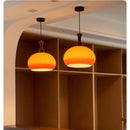 Axyaa Retro Glass Chandelier Light Fixture Solid Wood Pendant Lamp