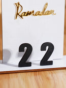 Ramadan Wooden Countdown Calendar with Arabic Numerals - Axyaa Brand