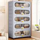 Axyaa 6-Layer Large-Capacity Cabinet with Wheels: Easy Assembly for Kitchen/Bathroom/Living Room