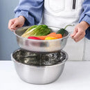 Axyaa Stainless Steel Mesh Strainer Colander Bowl with Handles