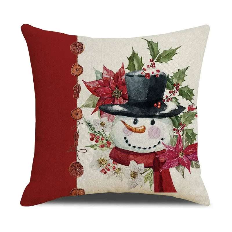Pinecone Candlestick Linen Print Pillowcase for Home Decor by Axyaa