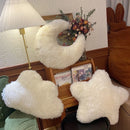 Axyaa Solid Color Cloud Cushion Simple Star Sofa Backrest for Women's Bedroom