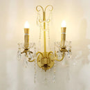Axyaa Crystal Wall Lamp: Romantic European-Style LED Lighting for Bedroom and Living Room