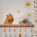 Axyaa Watercolor Whale Wall Decals - Ocean Animal Stickers for Nursery and Kids Room